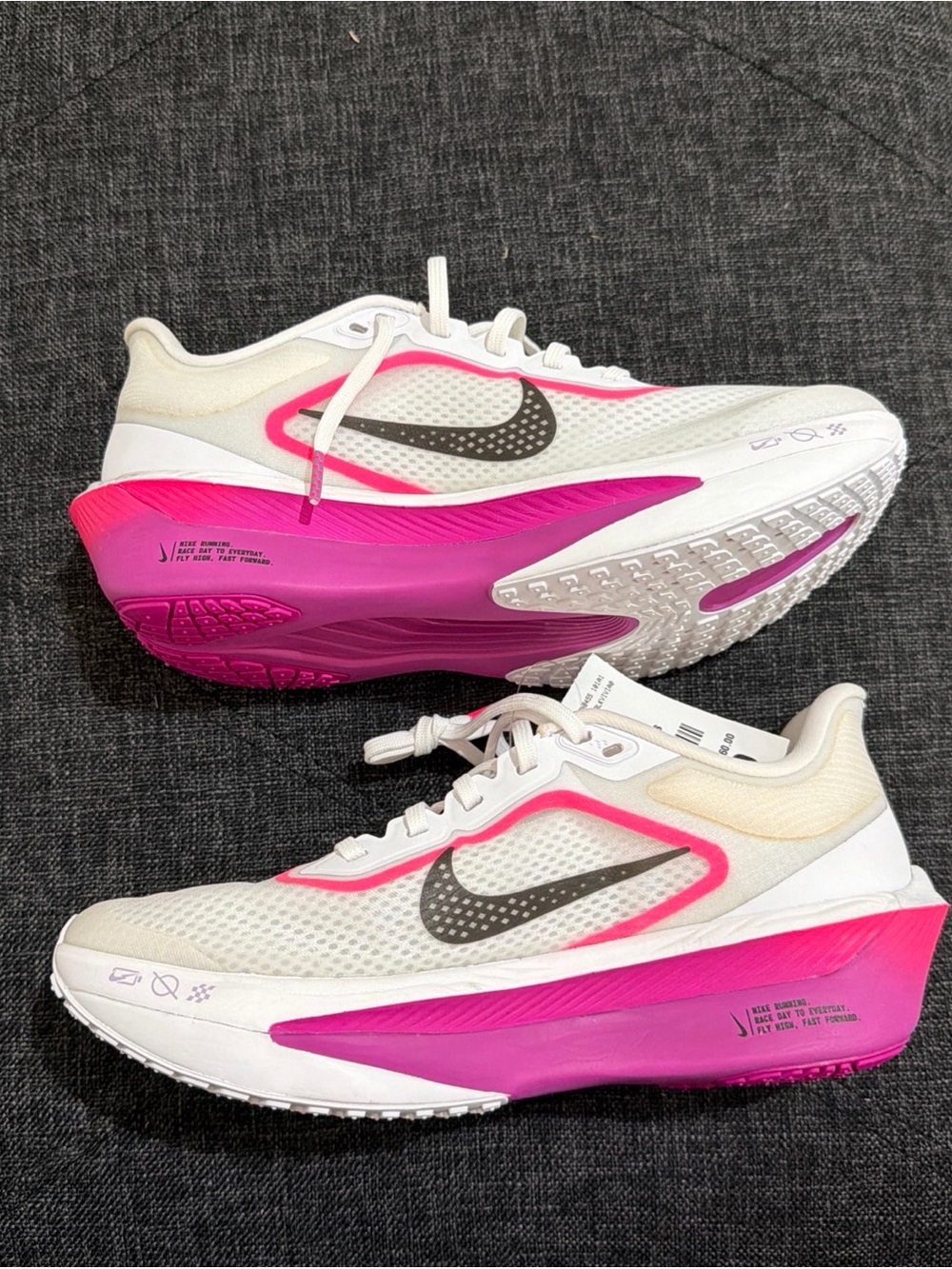 Nike Zoom Fly 6 White & Hot Pink Women's Running Shoes